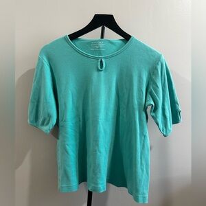 Stylish Teal Short Sleeve 100% Cotton Women's Tee